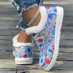 Women's Cartoon Snow Boots Non Slip Warm Winter Shoes