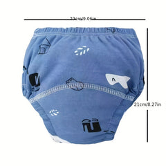 Reusable Infant Training Pants, Washable Cotton Cloth Diapers