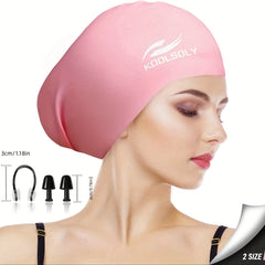 Swim Cap With Ear Protection and Nose Clip