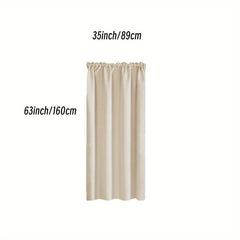 Heat & Sound Insulating Polyester Rod Pocket Curtain for Bedroom & Balcony
