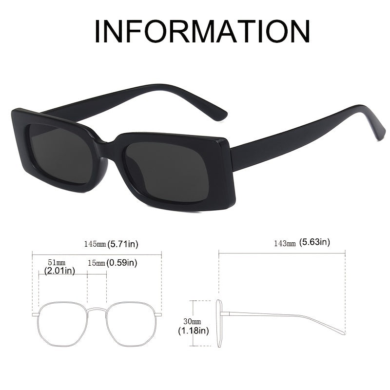 Tortoiseshell Vintage Sunglasses For Women 90s Square Glasses