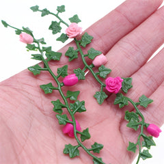 Mini Dollhouse Garden Flower Bed Decor Model Ornament