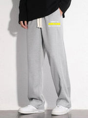 Letter Print Mopping Pants Men's Casual Joggers For All Seasons
