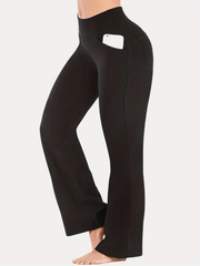  High Rise Stretch Yoga Pants Women's Solid Waist Band