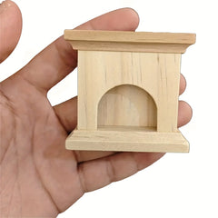 Miniature Dollhouse Fireplace Ornament Set - DIY Home Decor