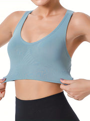 Criss Cross Back Sports Bra for Women