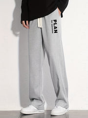 Men's Casual Cotton Sweatpants Loose Fit Drawstring Pants