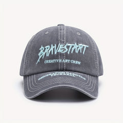 Vintage Letter Embroidery Baseball Cap Washed Distressed Dad Hats