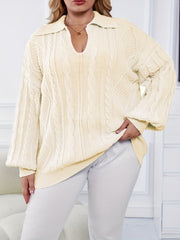  Jacquard Long Sleeve Sweater Women's Pullover Jumper