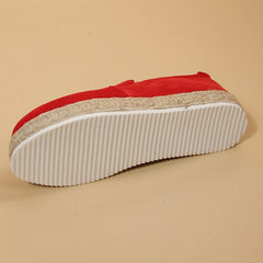 Women's Platform Espadrille Loafers Slip On Shoes