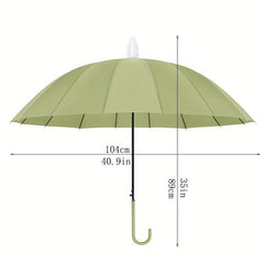 Women's Colorful Long Handle Umbrella with Case