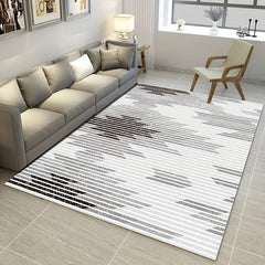 Modern Abstract Geometric Area Rug Non Shedding Floor Carpet Machine Washable
