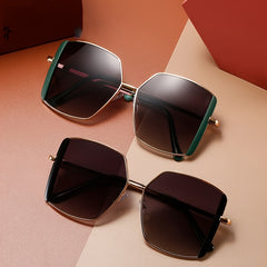 ENSAEJOE Geometric Metal Frame Glasses