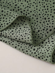  Dalmatian Print Elastic Maxi Skirt