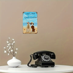 Creative Dog Metal Tin Sign - Wonderful World Wall Decor