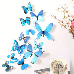 12pcs 3D Butterfly Wall Stickers Self Adhesive Room Decor