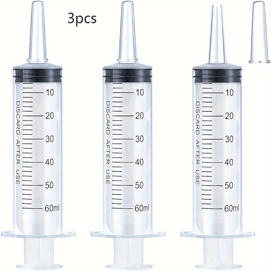 3pcs Syringe Drink Container 60ml for Parties Liquid Feeding