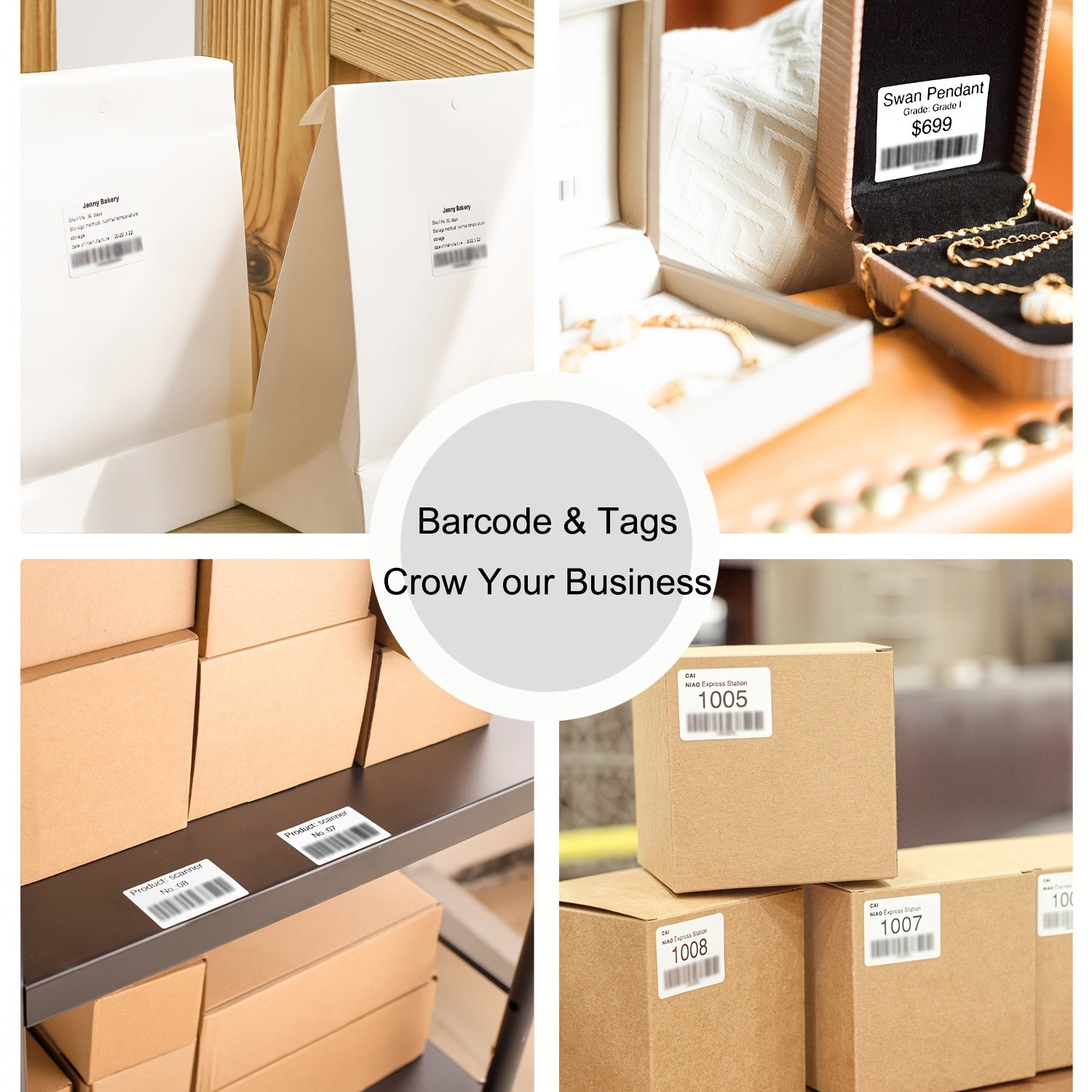 600 Waterproof Thermal Sticker Labels 36''x1.57'' for Business