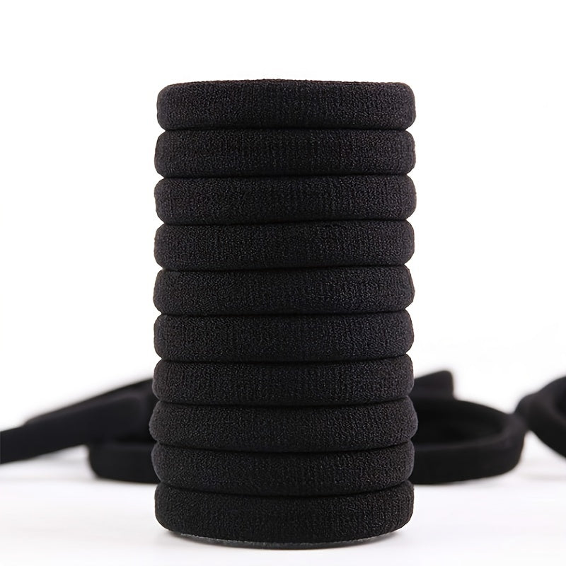 100pcs Seamless Hair Ties No Damage Elastic Ponytail Holders