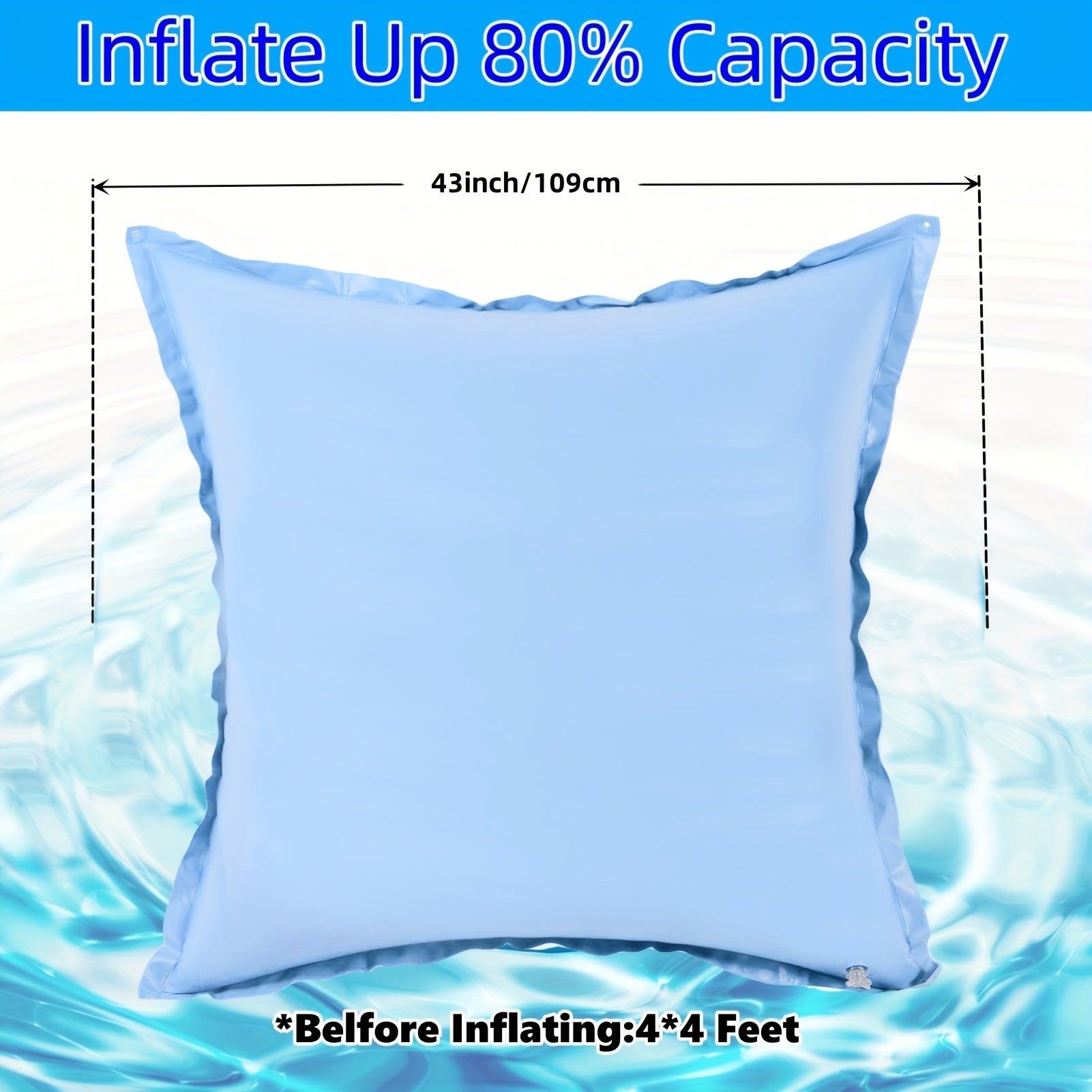 2pcs 4 ft X 4 ft Pool Air Pillow for Above Ground Swimming Pool Winterizing