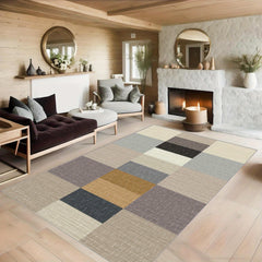 Modern Geometric Pattern Carpet - Anti Slip & Easy to Clean