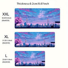 Purple Urban Landscape Large Mouse Pad Office Laptop Anime E-sport