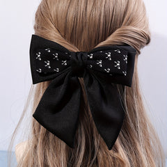 Large Bow Barrette Hair Clip Double Layered Pattern Sweet Hair Accessory