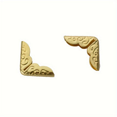 10pcs Golden Metal Book Corner Protectors for Students and Book Enthusiasts