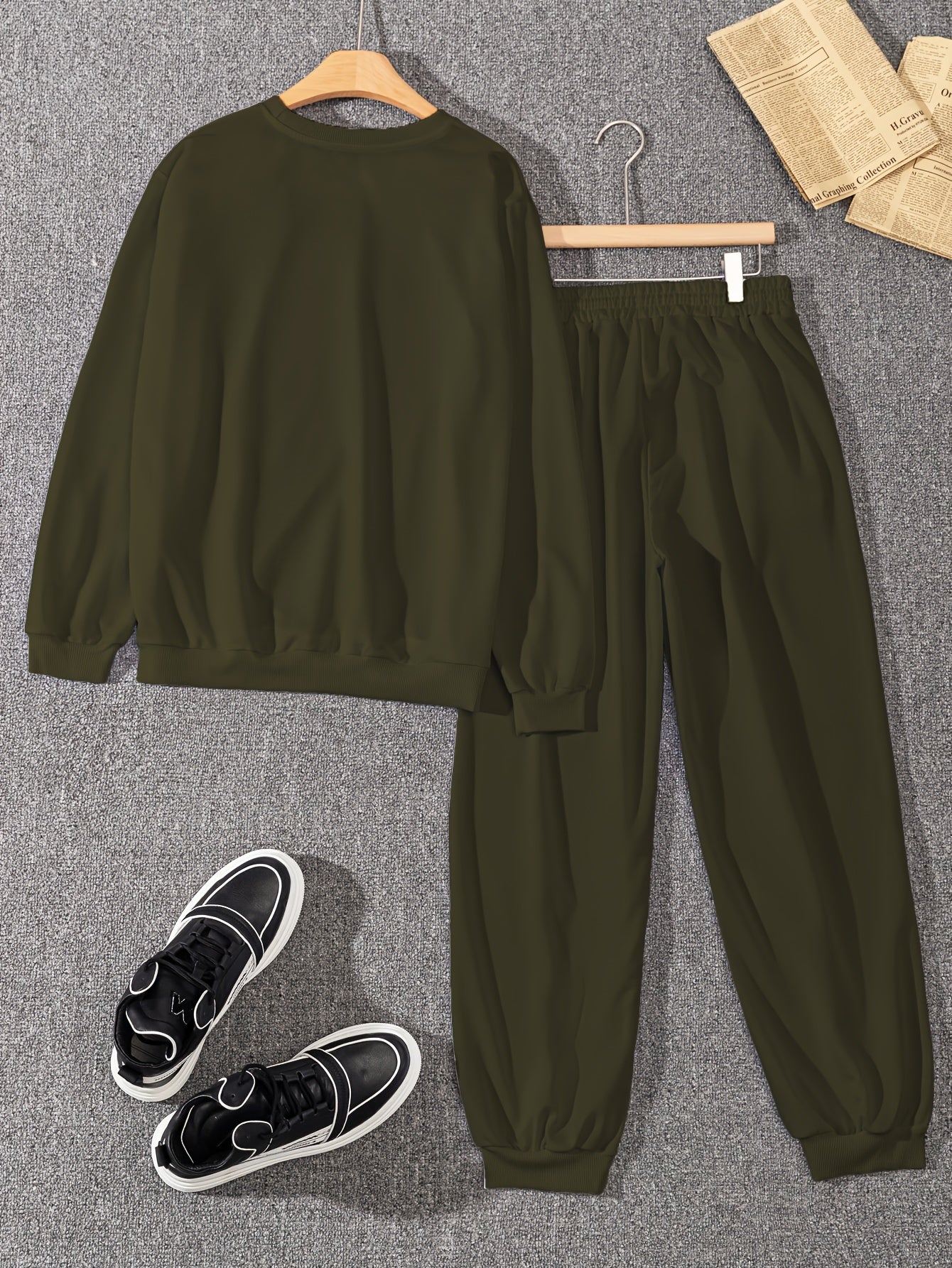 Men's Casual Sweatshirt & Sweatpants Set for Autumn