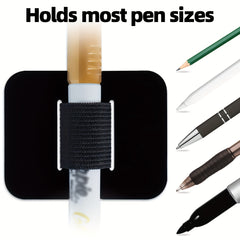 Pen Loop Holder Adhesive PU Leather Elastic Band For Notebooks Journals