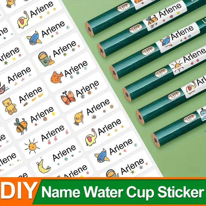 Waterproof Name Sticker 180pcs School Label Preschool Stationery Ta