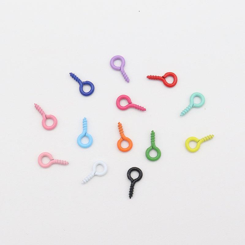 100pcs Metal Paint Sheep Eye Nails Screws Horn Nails DIY Jewelry Accessories