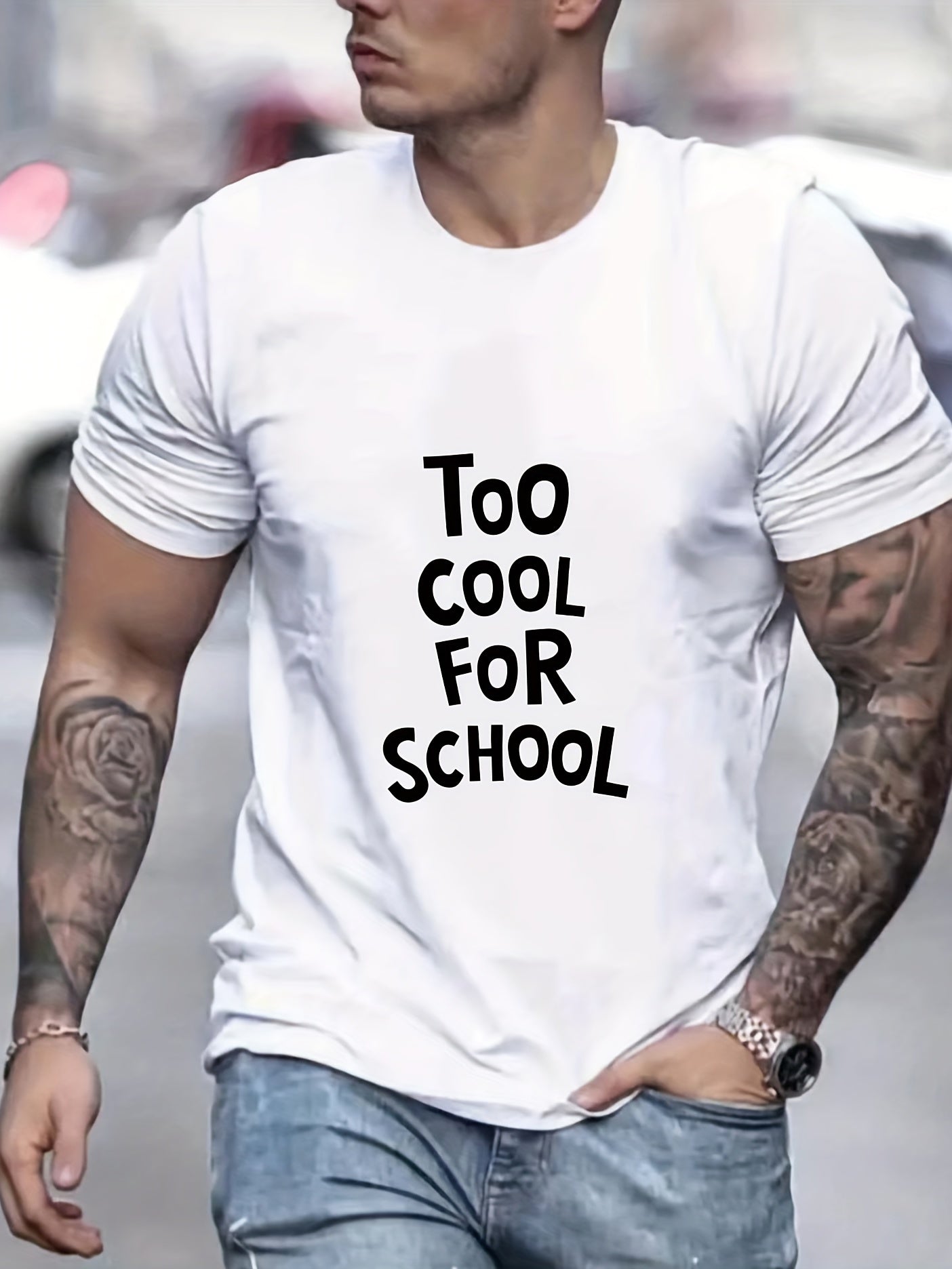 Men's Graphic Crew Neck Active T shirt Casual Comfy Tees Tshirts For Summer