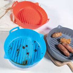 1pc Silicone Air Fryer Liner 18 01cmx5 Heat Resistant Reusable Air Fryer Liners