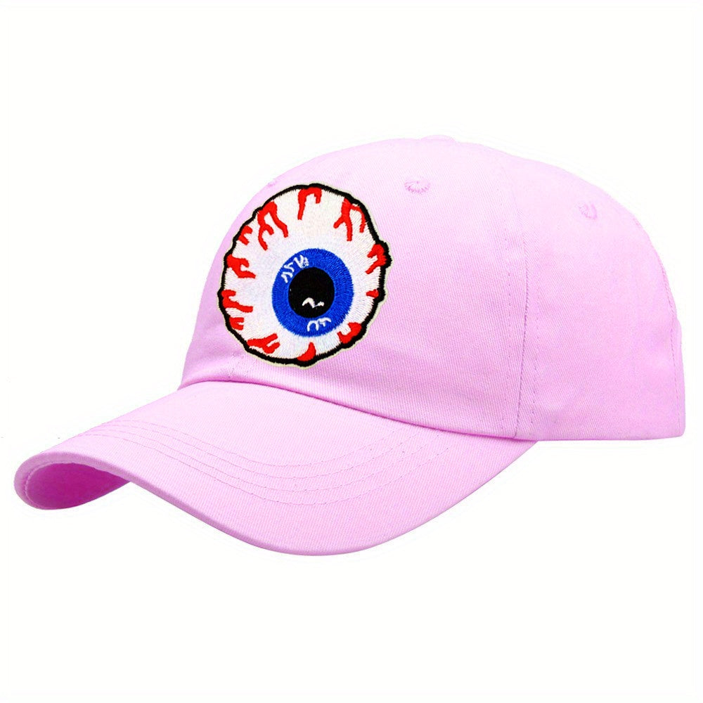 Embroidered Hip Hop Baseball Cap Eyeball Design