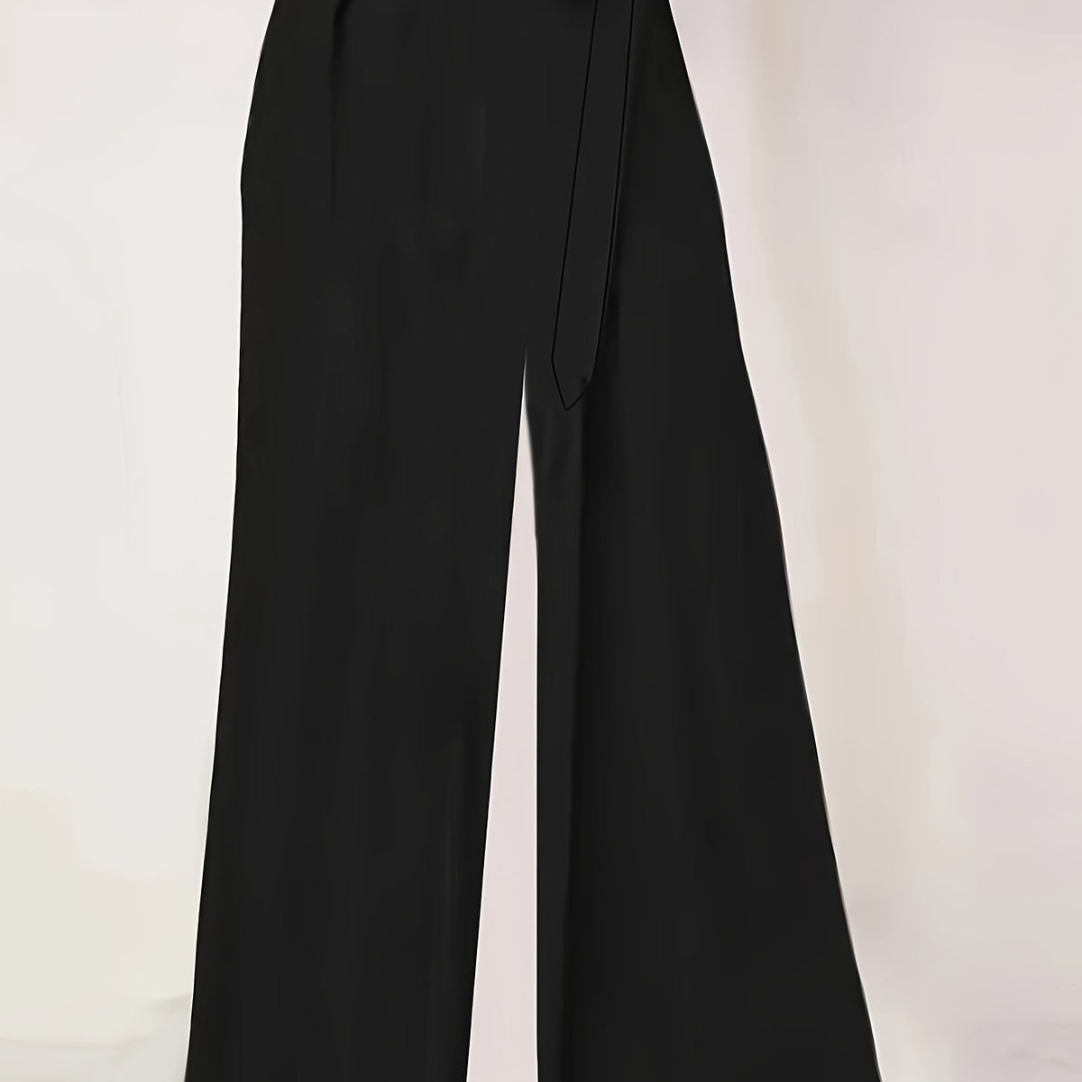  Wide Leg Trousers Solid Elastic Stretch Casual Pants