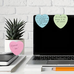 400pcs Heart Shape Sticky Notes Self-adhesive 100 Sheets