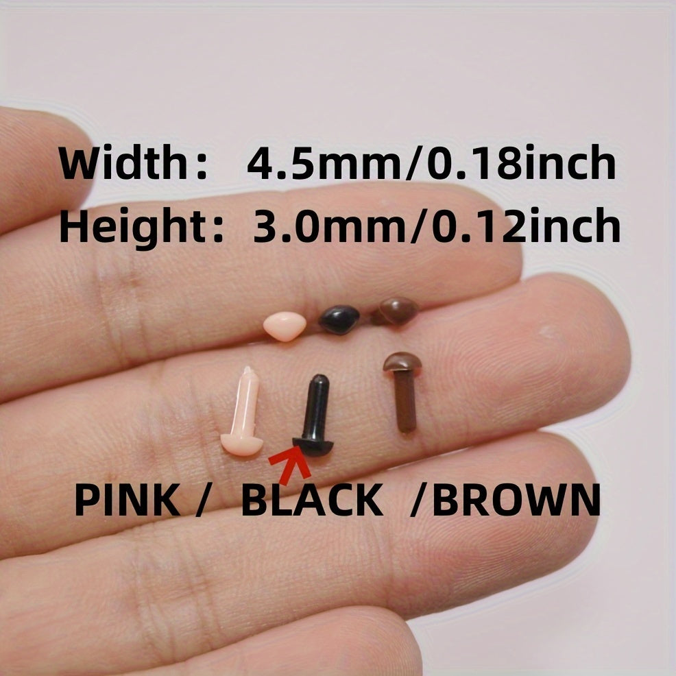 Mini Doll Toy Nose Set Pink Brown Plastic Triangle Nose Accessories