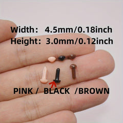 Mini Doll Toy Nose Set Pink Brown Plastic Triangle Nose Accessories