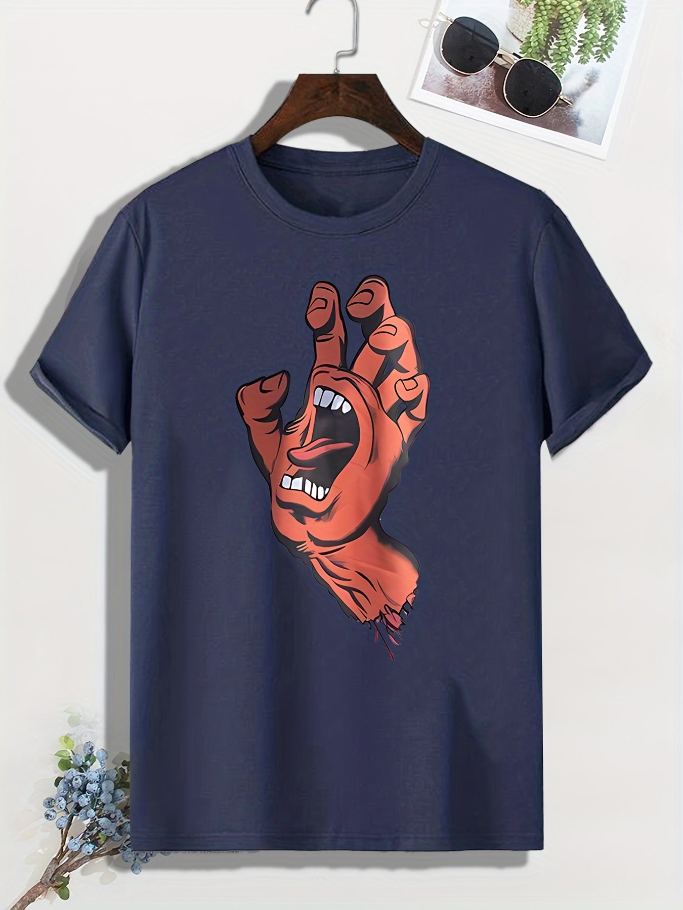 Men's Hand Print T-shirt - Active, Stretch, Breathable Tee