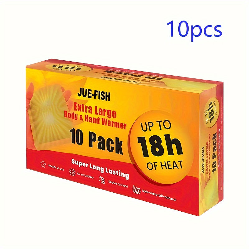 10pcs Disposable Hand Warmers Patches Safe Natural Odorless Long Lasting