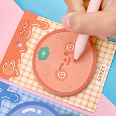 4pcs Cartoon Fruit Sticky Notes Pack for Home Office and School