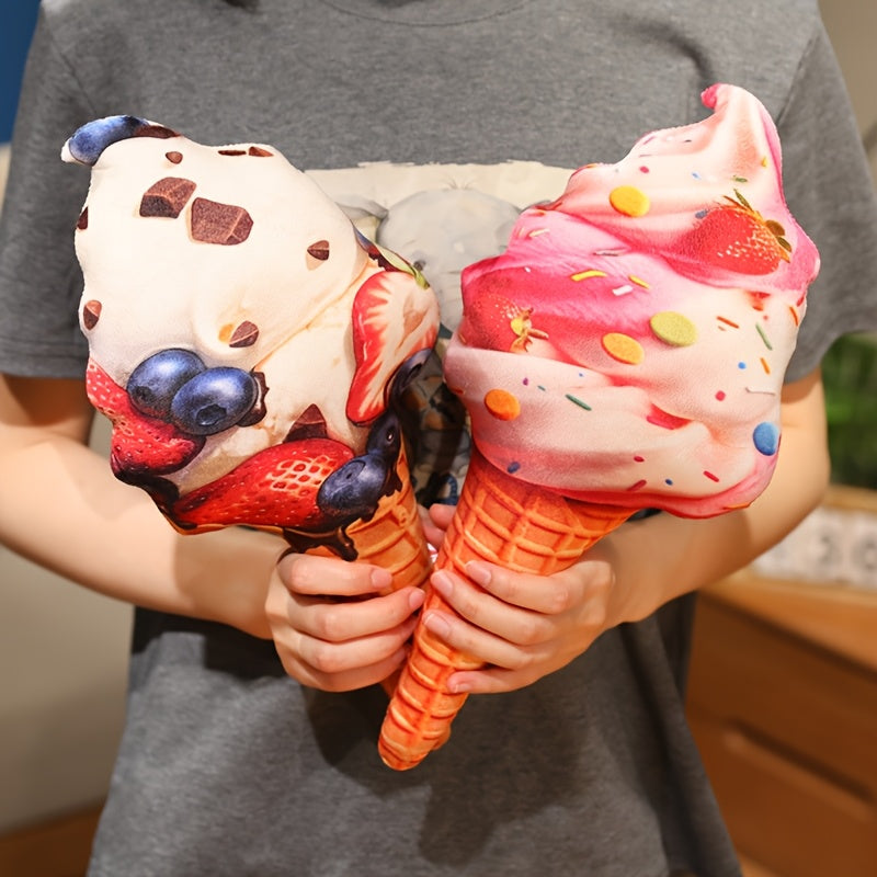 Sweet Ice Cream Plush Toy 13.77in Frosty Touch Swirls Assorted Colors