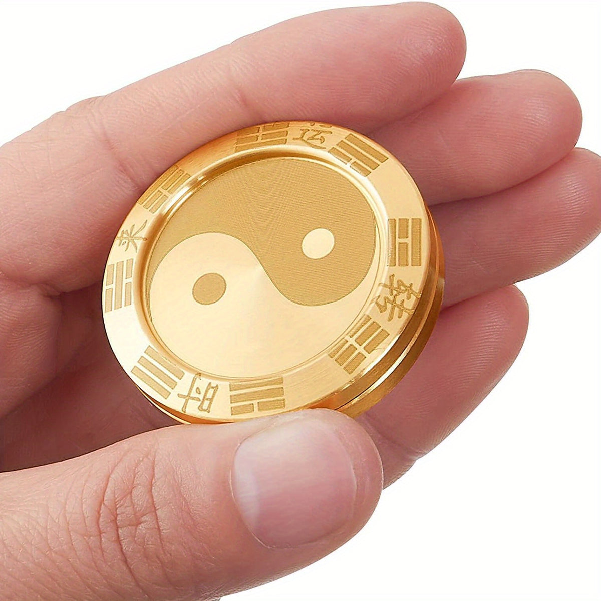 Metal Fidget Spinners Lucky Coins Tai Chi Symbols Tactile Toys