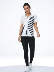 Lapel Neck Cycling Jersey Quick Dry Sports Polo Shirts Women's Clothing