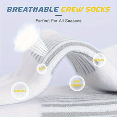 Men's Sports Crew Socks Cotton Cushioning Socks