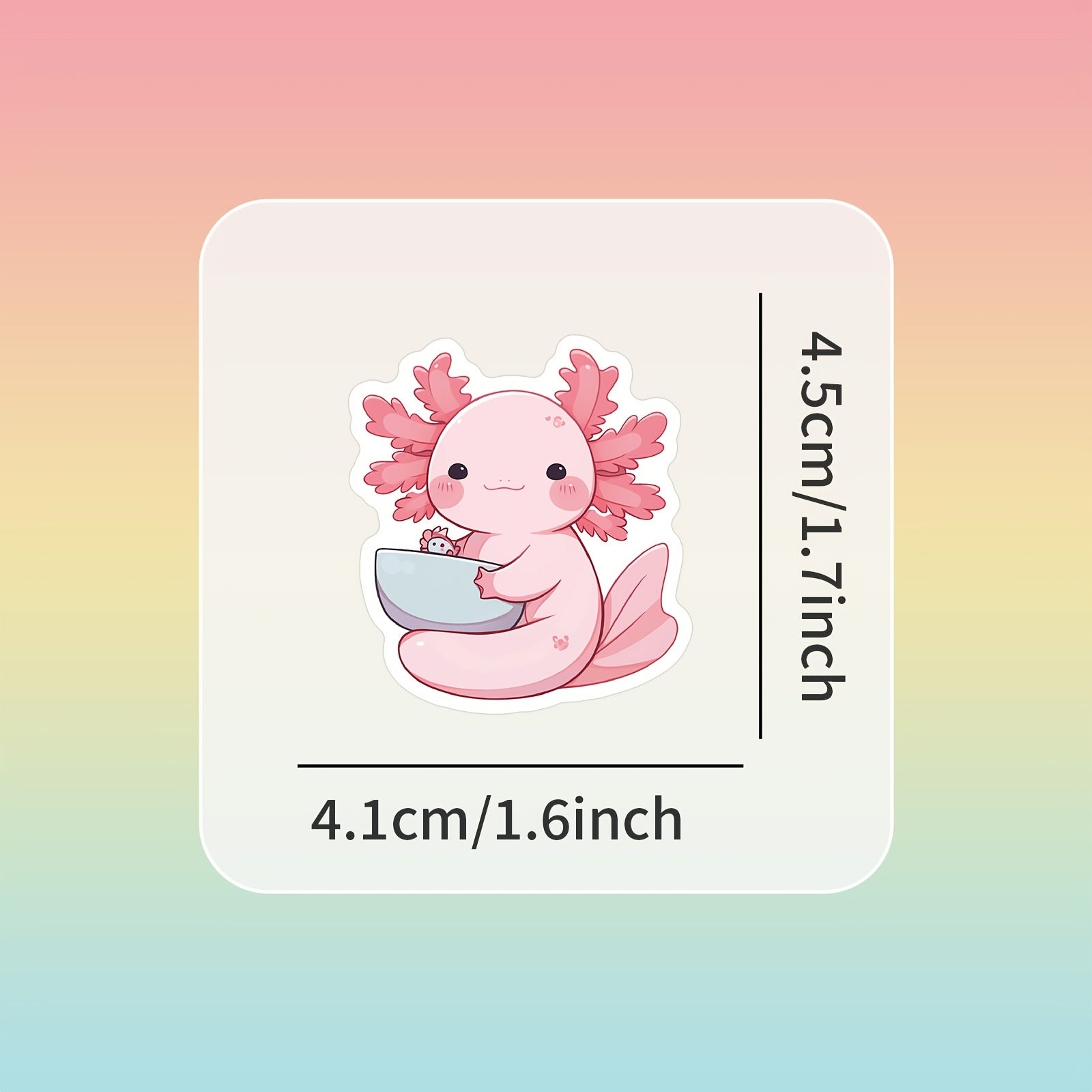 55pcs Axolotl Graffiti Stickers for Laptops, Water Bottles - Holiday In