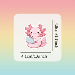 55pcs Axolotl Graffiti Stickers for Laptops, Water Bottles - Holiday In