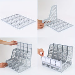 12pcs File Storage Rack Desktop File Holder for Home and Office