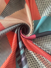 Colorblock Polka Dot Maxi Dress with Pocket Plus Size